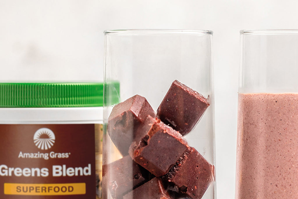 Chocolate Raspberry Superfood Smoothie Cubes