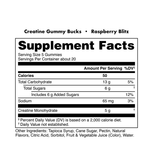 Creatine Gummy Bucks
