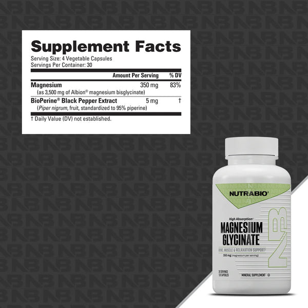 Magnesium Glycinate 120 Capsules