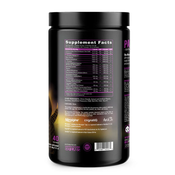Pandamic Limited Edition Extreme Pre-Workout (Black Mamba)