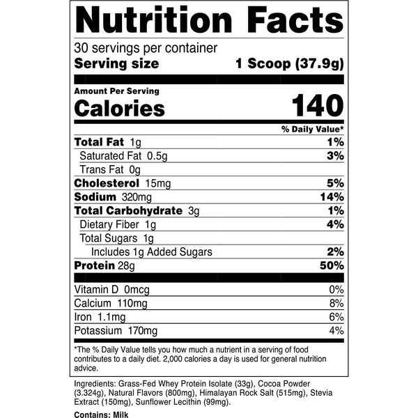 100% Grass Fed Whey Protein 2lbs