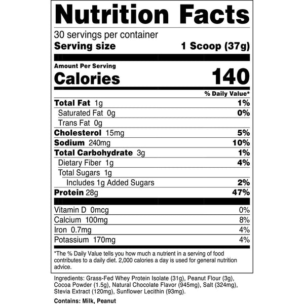 100% Grass Fed Whey Protein 2lbs