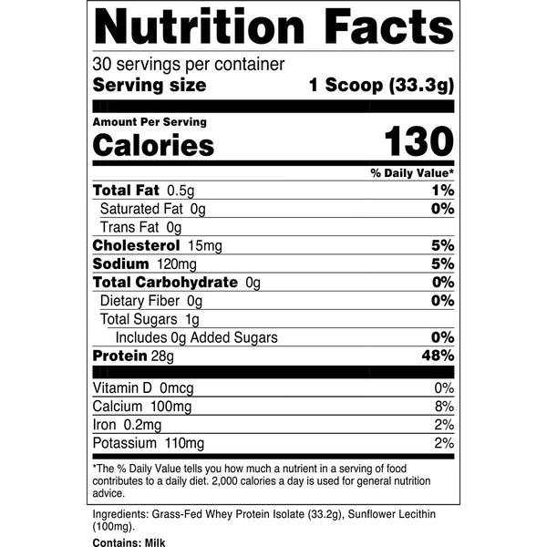 100% Grass Fed Whey Protein 2lbs