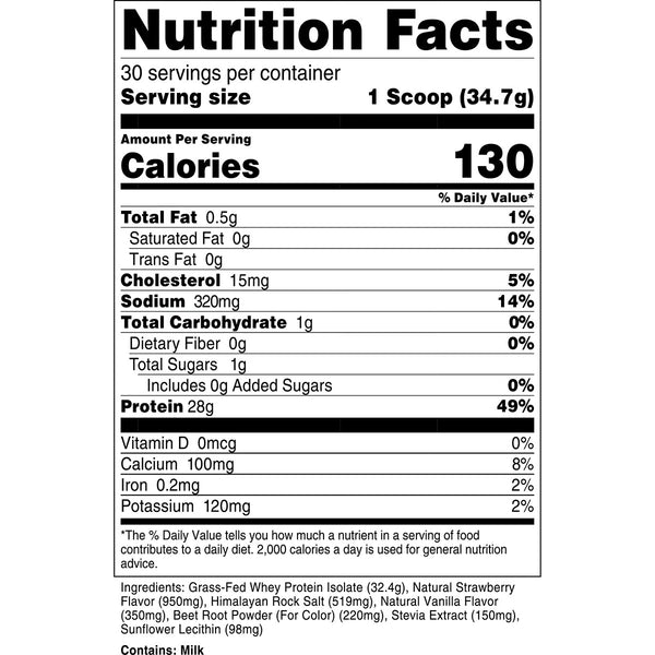 100% Grass Fed Whey Protein 2lbs