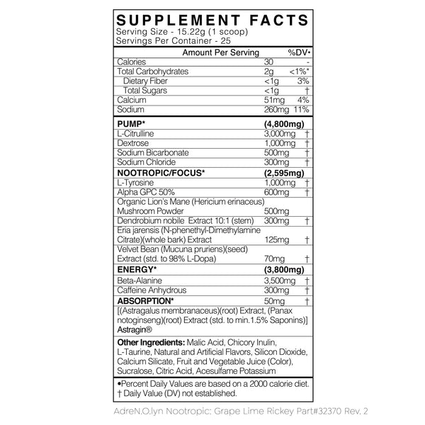 Blackmarket Labs Adrenolyn Nootropic